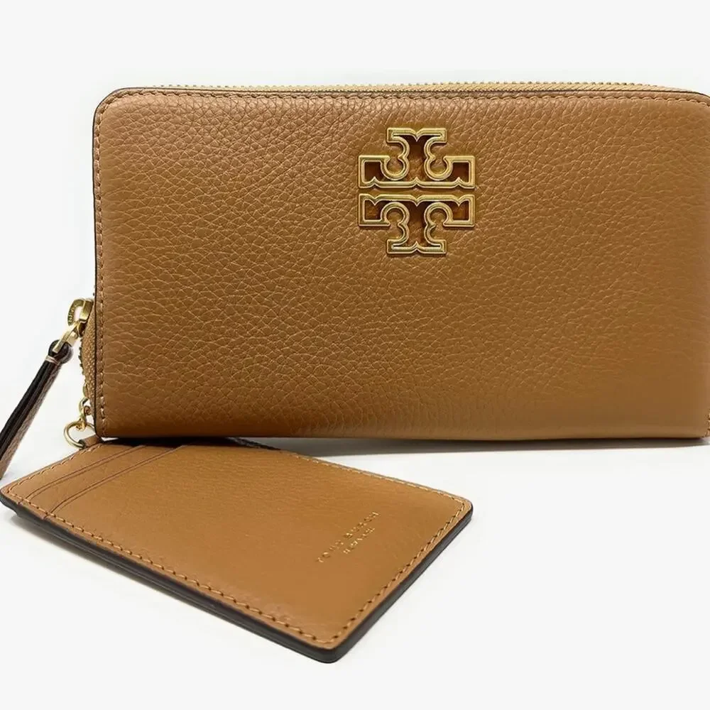 #TORY BURCH Britten Zip Continental Tiramisu NWT